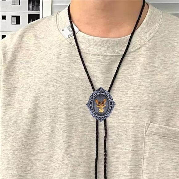 Western Bolo Tie for Men 06 - Picture 3 of 7